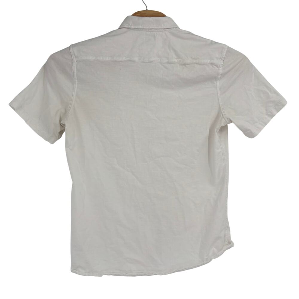 Faherty Mens Large Solid White Button Up Short Sl… - image 5